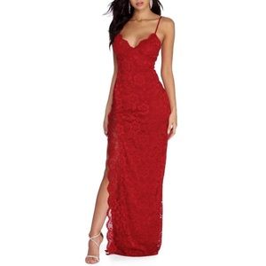 Windsor Red Lace Special Occasion Dress